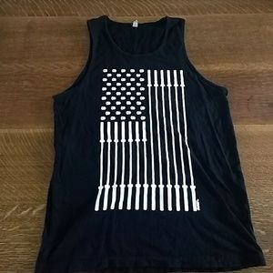 American flag weights tank top